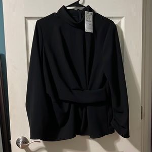 Zara Black Blouse with Zipper